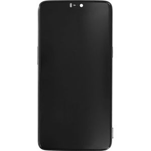 OEM Beeldscherm + Frame voor Οneplus 6 spiegel zwart (OnePlus 6), Onderdelen voor mobiele apparaten, Zwart