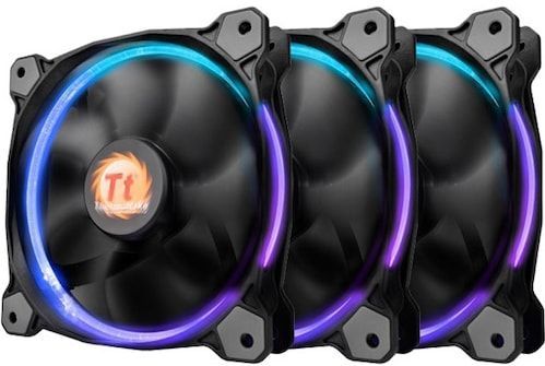 Thermaltake - Riing - PC Ventilator - Zwart - 140 mm - 3 x RGB LED