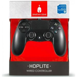 Spartan Gear PS4 Controller Hoplite bedraad zwart compatibel met PC en PS-4 (PS4, PC), Controller, Zwart