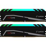 Mushkin DDR4 16GB 3200- CL - 16 Redline Lumina RGB Dual Kit (1600 MHz, DDR4 RAM), RAM, Zwart