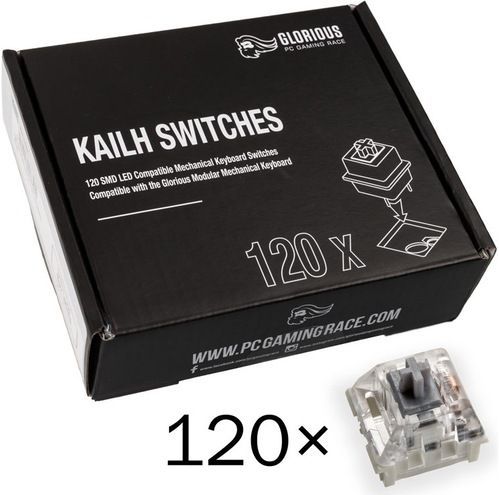 Glorious PC Gaming Race Kailh Speed Zilver, Muis + Toetsenbord Accessoires, Zilver