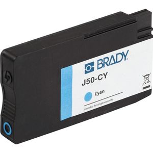 Brady J50-CY - Cyaan - - BradyJet J5000 - 101,6 mm - 23,9 - 57,1, Labelprinter
