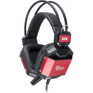 White GH-1646 JAGUAR (Bedraad), Gaming headset, Zwart, Rood