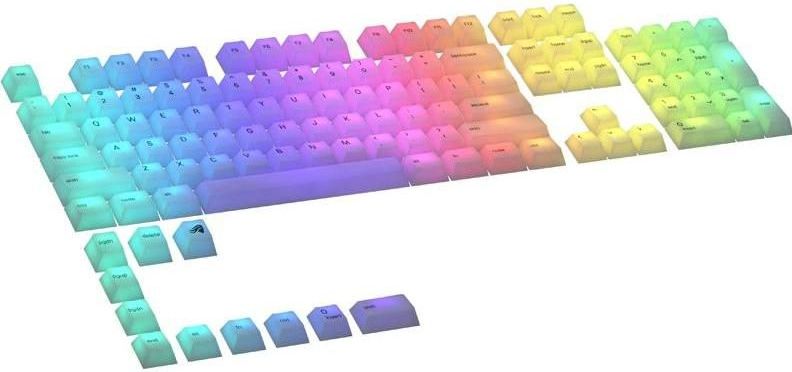 Polychroma RGB Keycaps Wit - Keycapset - 115 Keys - ANSI - VS-indeling - semi-transparant wit