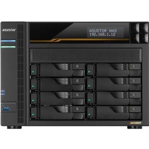 Asustor Lockerstor 8 Gen3 AS6808T - NAS-netwerkgeheugen - 8-bay - AMD Ryzen Quad-Core 2,3 GHz - 16 GB DDR5 ECC RAM