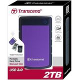 Transcend - StoreJet 25H3P - Externe Harde Schijf - Paars - 2 TB - USB 3.0