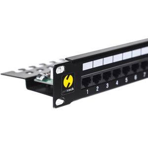 Netrack 104-08 patchpaneel 19 24, Server accessoires, Zwart