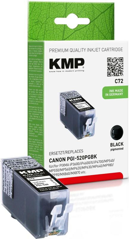 KMP, Inkt, C72 inktpatroon zwart compatibel (BK)