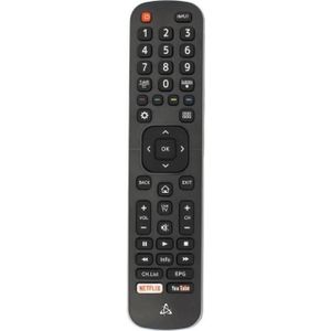 Sbox RC-01405 Afstandsbediening voor Hisense TV's (Apparaat-specifieke afstandsbediening, Infrarood), Afstandsbediening, Zwart