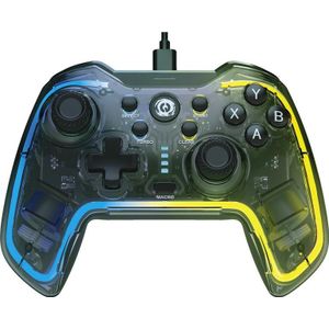 Canyon GP-02, bedrade gamepad voor Windows/PS3/Android mediabox/android tv-toestel/Nintendo Switch, kabel (Windows, Nintendo, PS3, Android), Controller, Zwart