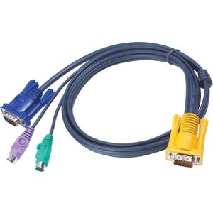 ATEN 10M PS/2 KVM Kabel met 3 in 1 SPHD