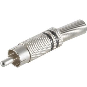 Shiverpeaks Basic-S-RCA-stekker metaal 6mm, zwart, Kabels + Stekkers, Zilver