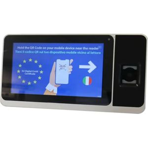 PNI QR-scanner Groen certificaat Covid-19 ZYNK-ZPAD-PLUS-QR-12-S, WLAN, 2 MP, 7 inch touchscreen, RFID (QR-code), Barcode scanner, Zilver