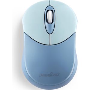 Perixx PERIMICE-802 Draadloze Bluetooth-Muis - Blauw - Draagbaar Ontwerp - Compatibel met Windows iOS Android