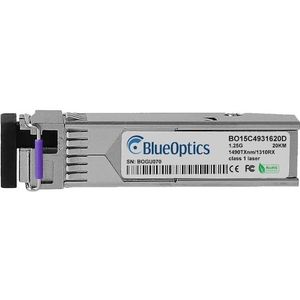 BlueOptics BO15C4931620DIN Bidi SFP Transceiver 1000BASE-BX-D 20KM industrial, Zendontvangers, Zilver