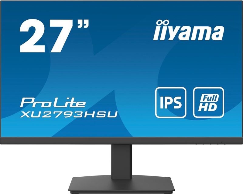 iiyama XU2793HSU-B4 VGA+HDMI+DP IPS (1920 x 1080 Pixels, 27"), Monitor, Zwart