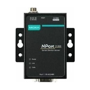 Moxa - NPORT APPARAATSERVER - Netwerkadapter - Zwart - 12-48VDC (RJ45/LAN (1x))