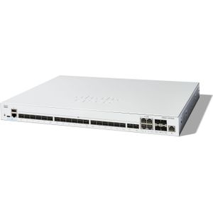 Cisco - Catalyst 1300-24XS - Beheerbare Switch - Zwart - 20 x 10G SFP+ poorten + 4 x 10GE gemengde poorten