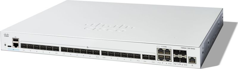 Cisco - Catalyst 1300-24XS - Beheerbare Switch - Zwart - 20 x 10G SFP+ poorten + 4 x 10GE gemengde poorten