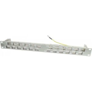 Synergy 21 Keystone module rack 19" patchpaneel voor 24xTP module 1U t 96mm, Server accessoires, Grijs