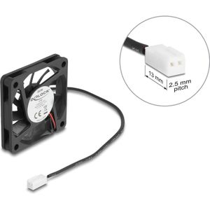 Delock Axiallüfter 5 V DC, 60 x 60 x 10 mm schwarz (60 mm, 1 x), PC ventilator, Zwart