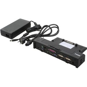 Dell E-Port II Geavanceerd (USB-C), Docking station + USB-hub, Zwart