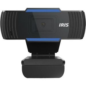 Iris W-25 Webcam Black/Blue (2 Mpx), Webcam, Zwart