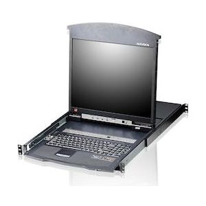 ATEN 16-poorten Cat 5 Dual Rail LCD KVM-switch met poort serieschakeling