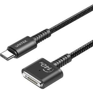 Unitek C14121BK-1M Kabel 1M USB C MagSafe 140W (140 W), Voeding voor notebooks