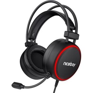 Niceboy ORYX X220 Iris (Bedraad), Gaming headset, Zwart