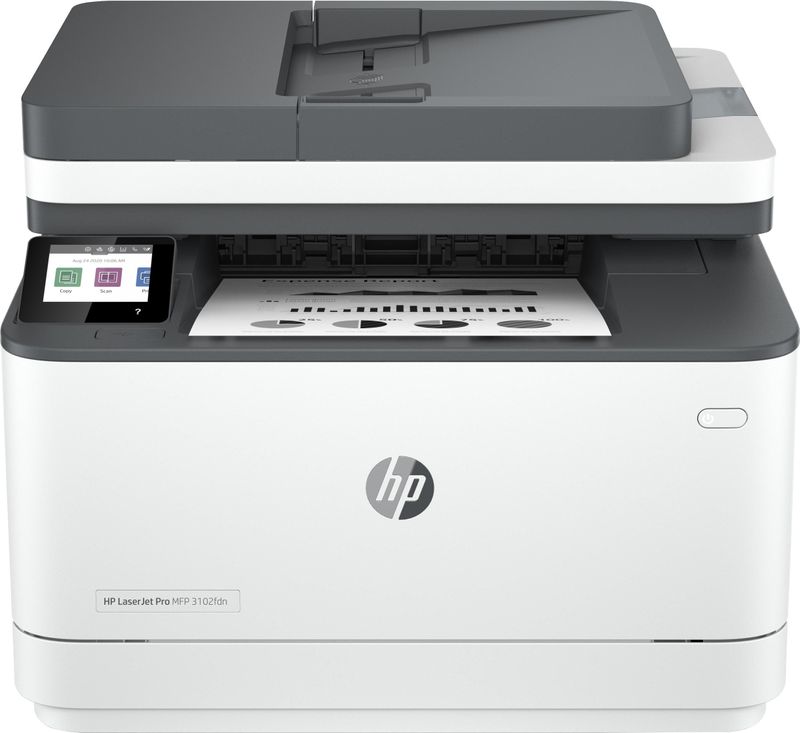 HP - Laserjet Pro MFP 3102FDN - Printer - Zwart-wit - Voor Kleine en Middelgrote Bedrijven - Print, Kopieer, Scan, Fax