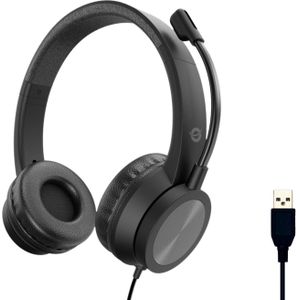 Conceptronic POLONA05B hoofdtelefoon/headset Bedraad Hoofdband Oproepen/muziek USB Type-A Zwart