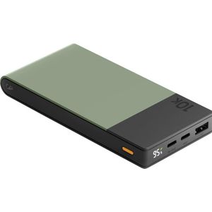 GP Batteries GP PowerBank M2+ 10C 10000mAh 2xUSB-C/1xUSB-A groen LED-scherm (10000 mAh, 22.50 W, 37 Wh), Powerbank, Groen