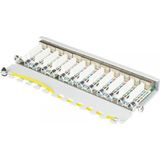 Good Connections - Alcasa GC-N0120 - Patchpaneel - Grijs - 10 Gigabit Ethernet, 12 Aansluitingen, Staal