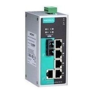 Moxa EDS-P206A-4POE-S-SC - Unmanaged Ethernet-switch met 1 10/100BaseT(X)-poort, 4 PoE-poorten, Netwerkschakelaar