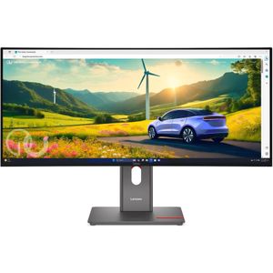 Lenovo ThinkVision P34WD-40 (3440 x 1440 pixels, 34"), Monitor, Zwart