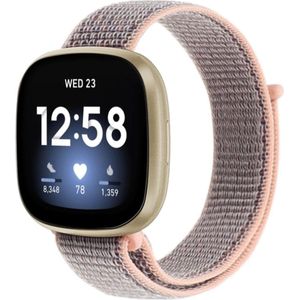 Cover-Discount Fitbit Versa / Sense - Nylon Polsband Klittenband Roze (Nylon), Horlogebandjes, Roze