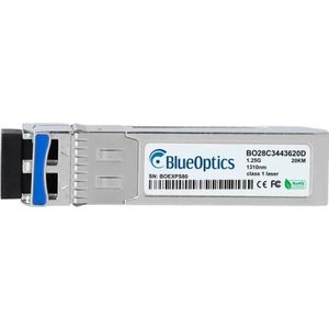 BlueOptics Compatibel Keymile 37973150 BO28C3443620D cSFP Transceiver, LC-Duplex, 1000BASE-2BX-U, Singlemode, Zendontvangers, Zilver