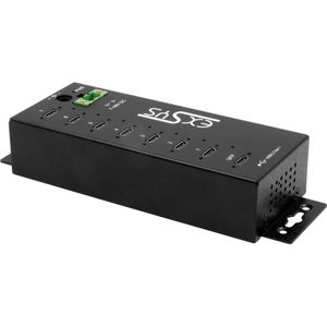 Exsys - Beheerde USB 3.2 Gen 1 Hub - Zwart - 7-poorts Docking Station