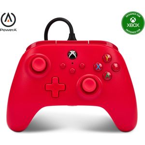 PowerA - Bedrade Controller - Rood - Voor Xbox - Extra Lange USB-C-kabel