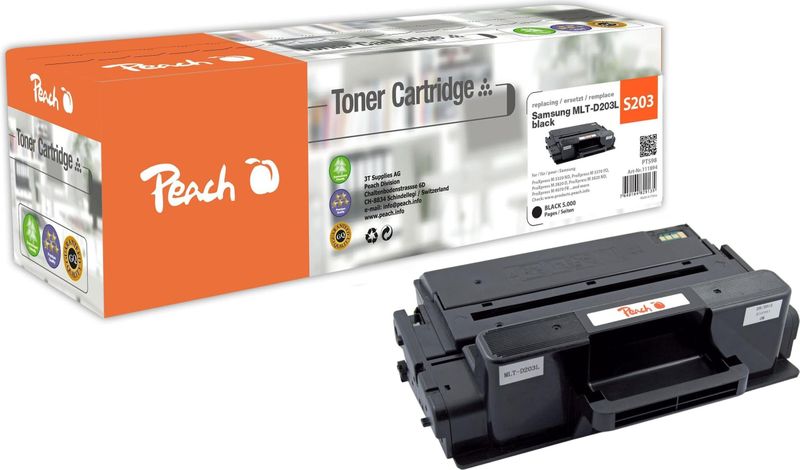 Peach PT598 tonercartridge 1 stuk(s) Compatibel Zwart