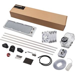 Phanteks Glacier EZ-Fit 360 D30-KIT, waterkoelingskit - wit, CPU waterkoelers, Wit, Transparant