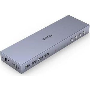 Unitek - KVM Switch - Grijs - HDMI 2.0 - 4 IN 1 OUT