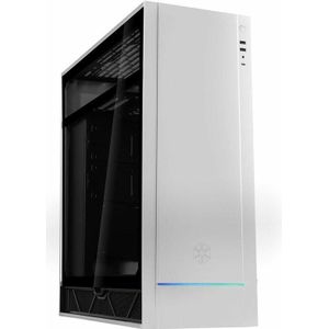 Silverstone Alta F1 Midi toren, gehard glas (ATX), PC-behuizing, Zilver