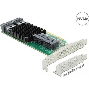 Delock PCI Express x16 Card to 8 x internal SFF-8643 NVMe - Low Profile Form Factor