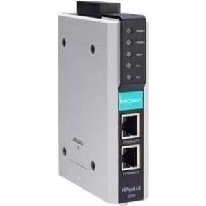 Moxa NPORT IA-5250-T - 2-poorts RS-232/422/485 apparaatserver met 2 10/100BaseT(X)-poorten, Printer server