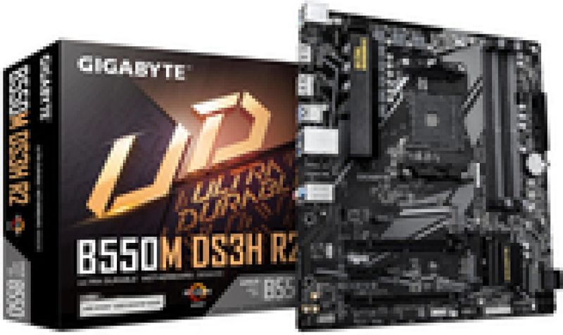 GIGABYTE B550M DS3H R2 moederbord AMD B550 Socket AM4 micro ATX
