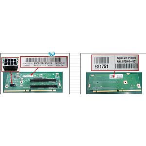 HPE PCI-riserbord xl6 x16 PCIe S2/3, Server accessoires, Zwart, Groen