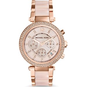 Michael Kors, Horloge, Parker, Roze, (Chronograaf, 39 mm)