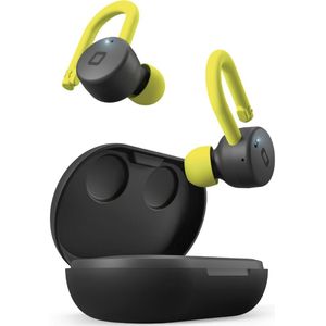 SBS - Sportieve TWS-hoofdtelefoon - Zwart - IPX5-conform - Draadloos met Oplaadstation
